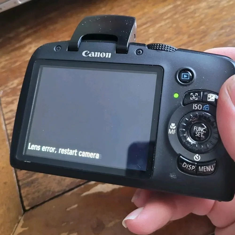 Canon PowerShot SX120 IS Digital Camera - Black - FOR PARTS - CIB Boxed